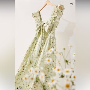 H&M Wildflower collection Open Back Poplin Dress XS